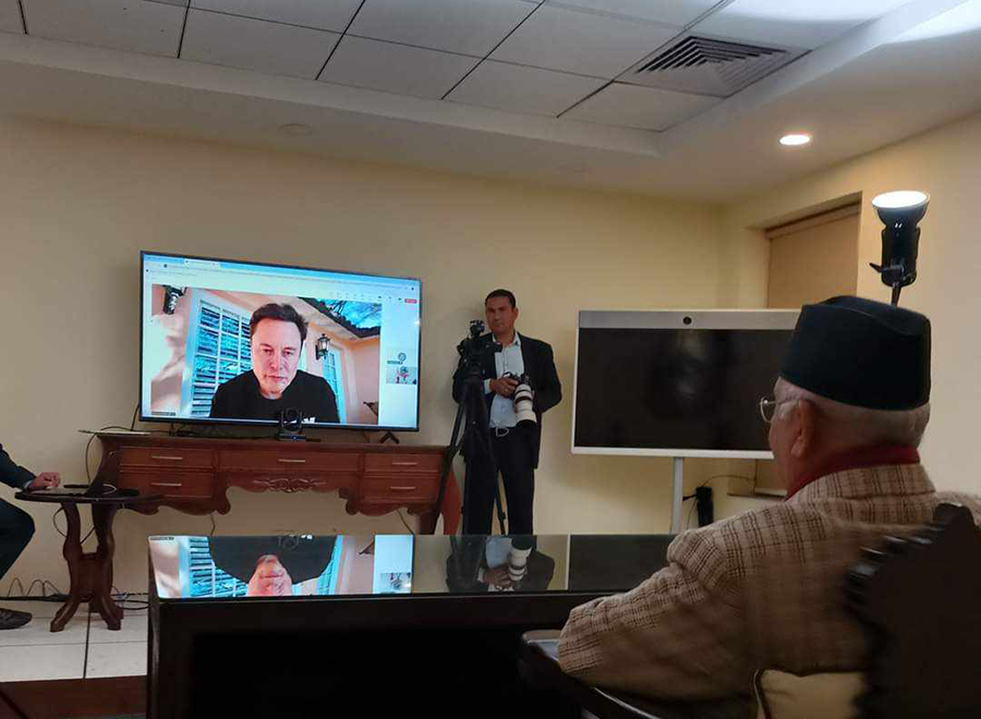 एलन मस्कमार्फत् ट्रम्पलाई ओलीको बधाई, स्टारलिंकबारे मस्कको ब्रिफिङ